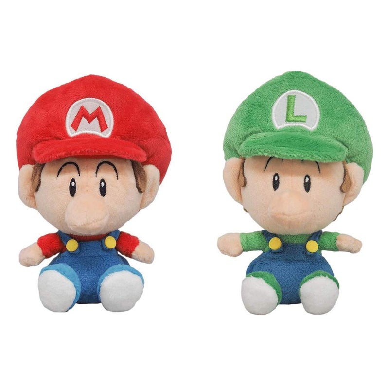 Little Buddy Set of 2 All Star Collection 1247 Baby Mario & 1248 Baby Luigi Plushes